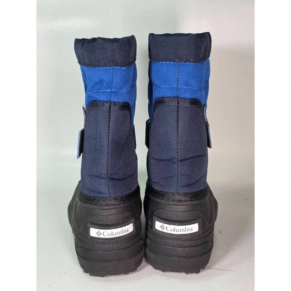 Columbia Powderbug Plus II Kids Boots Size 10 Blue Black Waterproof Winter Shoes